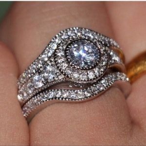 Sale!! 3pcs AAA zircon 925 sterling silver